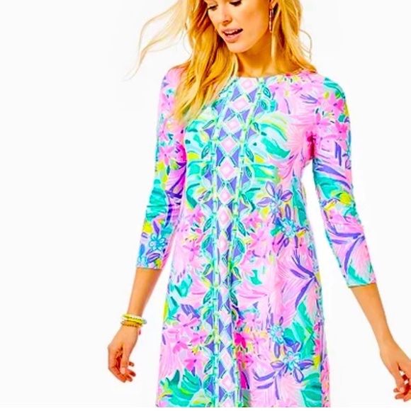 Lilly Pulitzer Dresses & Skirts - LILLY PULITZER Ophelia It Was All a Dream Jersey Knit 3/4 Sleeve Dress Size XS